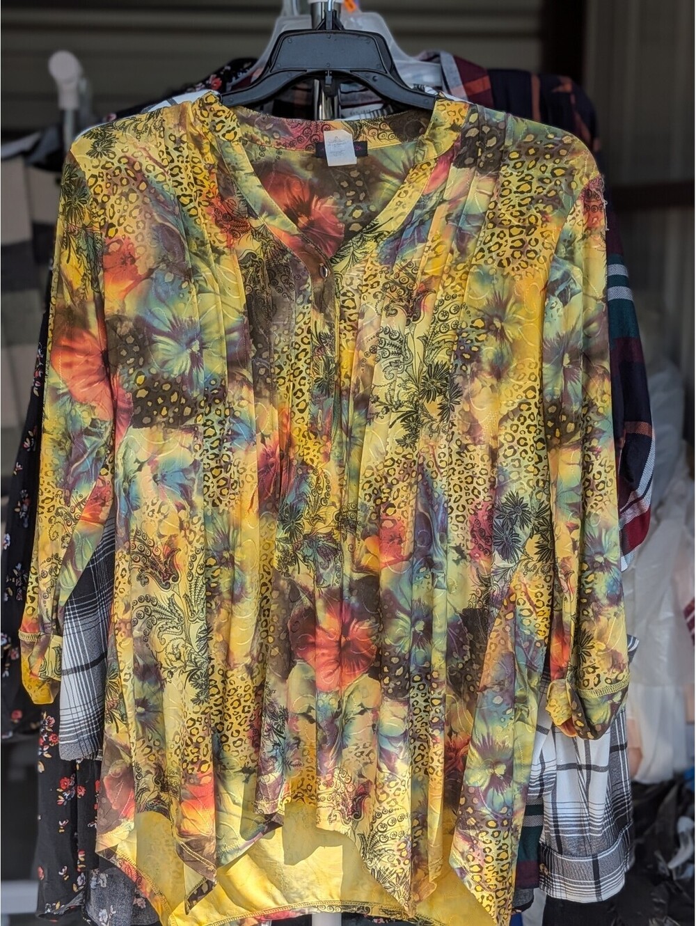Cocomo yellow floral print blouse